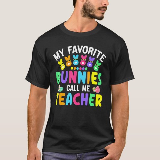 T-shirt Mes lapins préférés Appelez-Moi Enseignant Classe  (Devant)