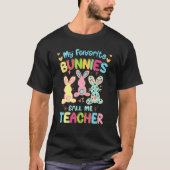 T-shirt Mes lapins préférés Appelez-Moi Enseignant Classe  (Devant)