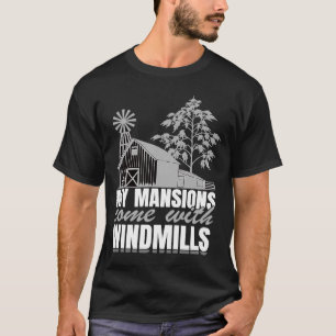 T-shirt Mes Manoirs Sont Venus Avec Des Moulins À Vent Agr