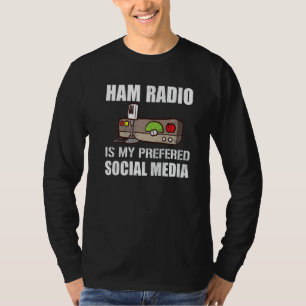 T-shirt Mes Médias Sociaux Préférés Funny Ham Radio