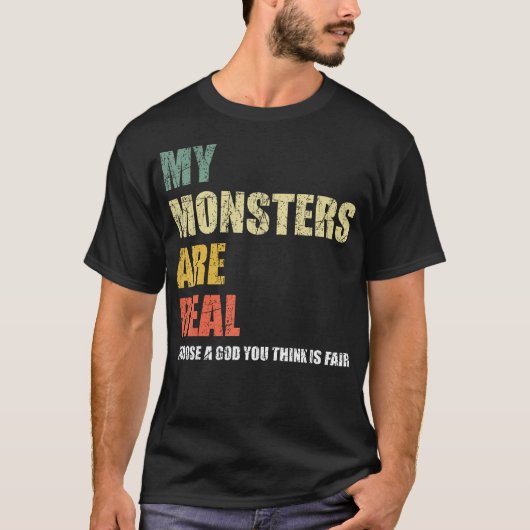 T-shirt Mes monstres sont réels (Devant)