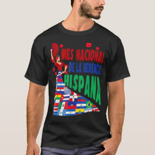 T-shirt Mes Nacional De La Herencia Hispana drapeaux Danse