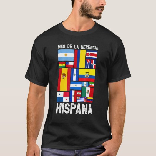 T-shirt Mes Nacional De La Herencia Hispana Hérite Hispani (Devant)