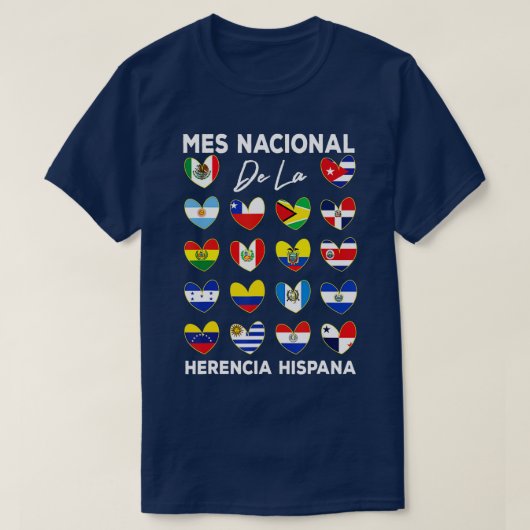 T-shirt Mes Nacional de la Herencia Hispana Hispanic Herit (Design devant)