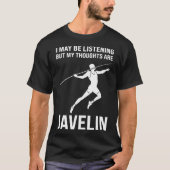 T-shirt Mes pensées sont Javelin Javelin (Devant)