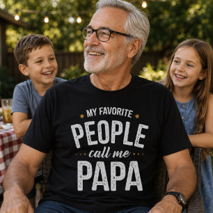 T-shirt Mes personnes préférées m'appellent Papa Vintage F
