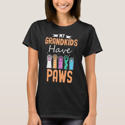T-shirt Mes Petits-Enfants Ont Des Pâtes Chien Chat Grand- (Devant)