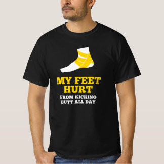 T-shirt Mes Pieds Me Font Mal Du Bouton De Coup De Pied To