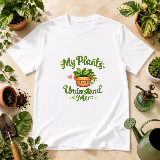 T-shirt Mes plantes me comprennent Humour végétal
