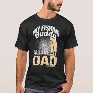 T-shirt Mes potes de pêche appellent Papa Poisson Gros