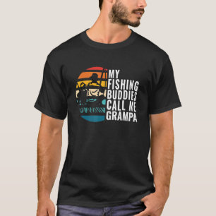 T-shirt Mes potes de pêche m'appellent Grampa Fisherman F