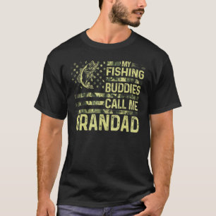 T-shirt Mes potes de pêche m'appellent Grandad Drôle Patri