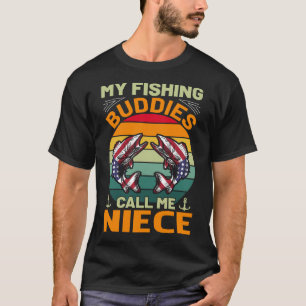 T-shirt Mes potes de pêche m'appellent NIECE Vintage