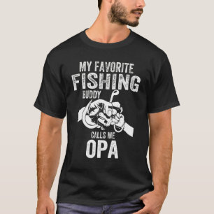 T-shirt Mes potes de pêche préférés m'appellent Opa Fishe