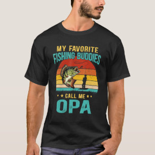 T-shirt Mes potes de pêche préférés m'appellent Opa Père