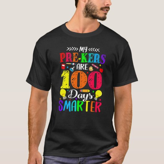 T-shirt Mes Pré-Kers Sont 100 Jours Smarter 100E De L'Écol (Devant)