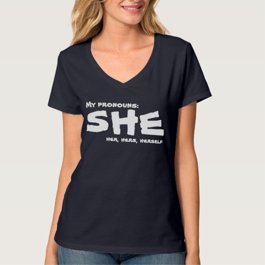 T-shirt Mes pronoms Elle (Devant)