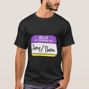 T-shirt Mes pronoms sont ils eux Fierté de genre non binai