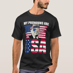 T-shirt Mes pronounes sont USA Donald Trump 4 juillet