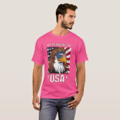 T-shirt Mes Pronounes Sont USA Eagle Drôle 4 juillet Améri (Devant entier)