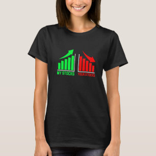 T-shirt Mes Stocks Vos Stocks Actionnaire Ours Bull Invest