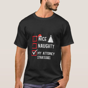 T-shirt Mes stratégies d'avocat Noël gentil vilain juriste