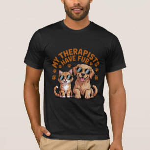 T-shirt Mes Thérapeutes Ont Fur Funny Pet Shirt