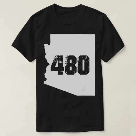 T-shirt Mesa Arizona 480 Indicatif régional (Design devant)