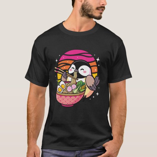 T-shirt Mésange mangeant des ramen (Devant)
