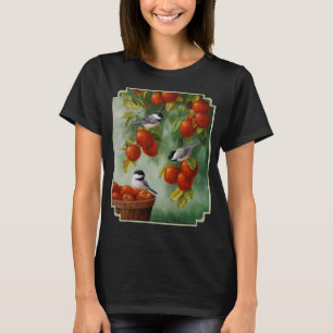 T-shirt Mésanges à tête noire dans un pommier