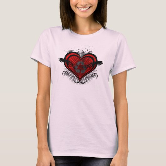 T-shirt Mesdames Coeur Recyclé (Devant)