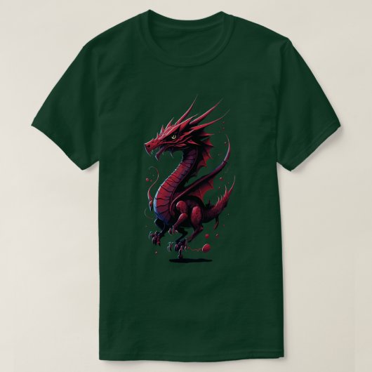 T-shirt Mesmerizing Dragon Vector Art FrontFace Magique et (Design devant)