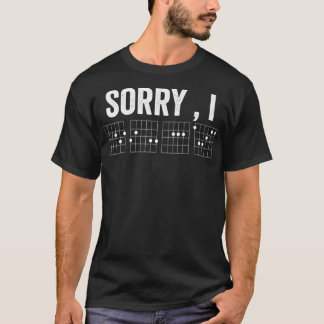 T-shirt Message caché Désolé IDGAF Chords Guitare