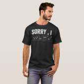 T-shirt Message caché Désolé IDGAF Chords Guitare  (Devant entier)