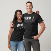 T-shirt Message caché Désolé IDGAF Chords Guitare  (Unisexe)