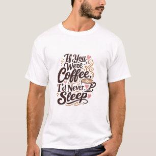T-shirt Message coquin d'amour pour le café