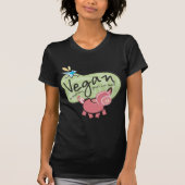T-shirt Message Cute Vegan (Devant)