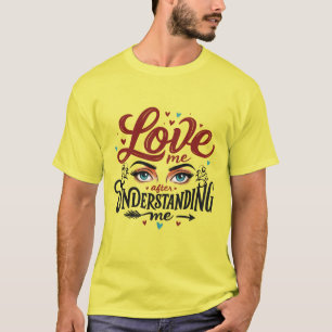 T-shirt Message d'amour des yeux expressifs Imprimer