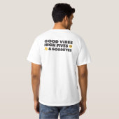 T-shirt Message de certification Good Vibes (Dos entier)