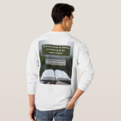 T-shirt Message de foi - Romains 10-17 - Longue Manche Bla (Dos entier)