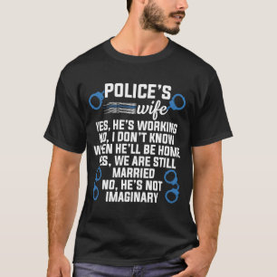 T-shirt Message de la femme de l'officier de police