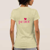 T-shirt Message de paix Coeur rose chaud mou (Dos)