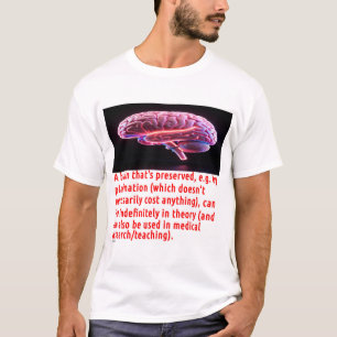 T-shirt Message de préservation du cerveau (lumineux)