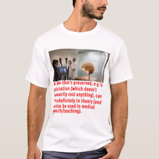 T-shirt Message de préservation du cerveau (salle)