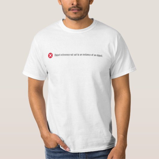 T-shirt "Message d'erreur logicielle" (Devant)
