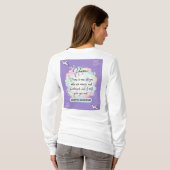 T-shirt Message d'espoir - Matthieu 11-28 - Long Manche Bl (Dos entier)