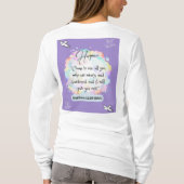 T-shirt Message d'espoir - Matthieu 11-28 - Long Manche Bl (Dos)