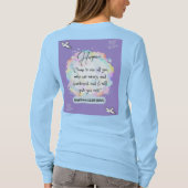 T-shirt Message d'espoir - Matthieu 28-14 - Long Manche Lt (Dos)