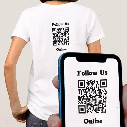 T-Shirt Message en ligne avec code QR