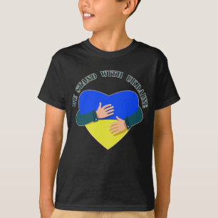 T-shirt Message inspirant Nous sommes avec Ukraine T-Shir
